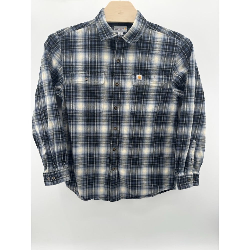 Carhartt Men's Flannel Shirt Size M Hubbard Plaid Original Fit Heavy 103348